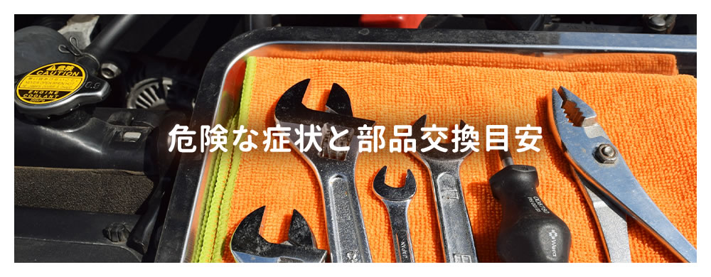 危険な症状と点検目安
